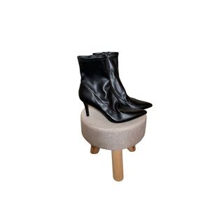 Timeless Black Stone Stiletto Booties